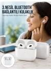 Mey İthalat® 3.Nesil İOS Android Uyumlu Bluetooth 5.0 Beyaz Çağrı Cevaplama Yeni Nesil