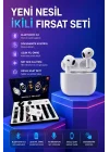 Mey İthalat® 3.Nesil TWS Bluetooth Kulaklık Bluetooth Bağlantılı Akıllı Saat Amoled Ekran Plastik Hasır Kordon