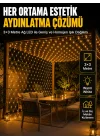 Mey İthalat® 3x3 Metre Ağ LED ile Bahçenize Sıcak ve Şık Aydınlatma
