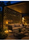 Mey İthalat® 3x3 Metre Ağ LED ile Bahçenize Sıcak ve Şık Aydınlatma