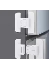Mey İthalat® 4 Adet Buzdolabı, Çekmece ve Dolap Kapağı Çocuk Kilidi