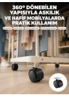 Mey İthalat® 4 cm Kilitsiz Tekerlek Ayak Seti Zemin Koruyucu