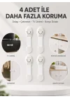 Mey İthalat® 4lü Çocuk Güvenlik Dolap ve Çekmece Kilidi