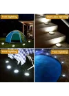 Mey İthalat® 4lü Solar Panelli Kazıklı Bahçe Aydınlatması