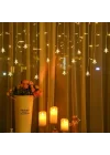 Mey İthalat® 4 Metre 19 Saçaklı Yıldız Perde LED Işık Seti
