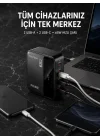 Mey İthalat® 4 Portlu GaN Masaüstü Hızlı Şarj İstasyonu