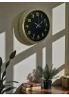 Mey İthalat® 40 Cm Metal Eskitme Klasik Duvar Saati