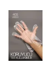 Mey İthalat® 400 Adet Tek Kullanımlık Şeffaf Eldiven