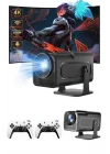 Mey İthalat® 4K Android Smart Wi-fi Çift Kollu Projeksiyon Game Box Kumandalı Taşınabilir Yeni Nesil