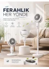 Mey İthalat® 5 Kademeli Hız Ayarıyla Güçlü Hava Akışlı Dikey Vantilatör
