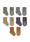 Mey İthalat®   5Li Penye Kaymaz Düz Soket Çorap 10121 Yeşil