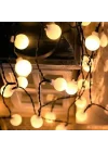 Mey İthalat® 5 Metre 28 LED Mini Top Işık Sarı Fişli Siyah Kablo