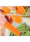 Mey İthalat®  5 Parça Pratik Parmak Koruyucu 1 Parça Baş Parmak Bıçaklı Eldiven Sebze Meyve Soyucu Kesme Ayıklayıcı Silikon Set