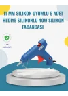 Mey İthalat® 5 Silikon Hediyeli 40W Sıcak Silikon Tabancası Pratik Güçlü Kullanım