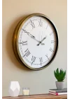 Mey İthalat® 52 cm Eskitme Metal Retro Duvar Saati