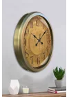 Mey İthalat® 52 cm Eskitme Metal Retro Duvar Saati