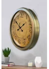 Mey İthalat® 52 cm Eskitme Metal Retro Duvar Saati
