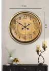 Mey İthalat® 52 cm Eskitme Metal Retro Duvar Saati