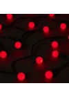 Mey İthalat® 5m 28 LED Mini Top Işık Kırmızı - Fişli, Siyah Kablo