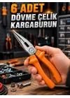Mey İthalat® 6 Adet Dövme Çelik Kargaburun Seti