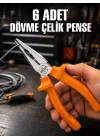 Mey İthalat® 6 Adet Dövme Çelik Pense El Aleti Seti