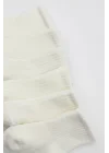 Mey İthalat® 6Lı Basic Penye Soket Çorap 10101 Ekru