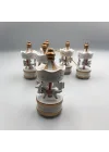 Mey İthalat® 6lı Ufak Atlı Karınca Gold-Beyaz