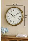 Mey İthalat® 60 cm Eskitme Metal Retro Duvar Saati