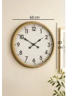Mey İthalat® 60 cm Eskitme Metal Standart Duvar Saati