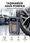 Mey İthalat® 6000mAh Bataryalı LED Ekranlı Akıllı Hava Kompresörü