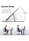 Mey İthalat® 7 Kademeli Ayarlı Katlanabilir Laptop Tablet Standı Siyah