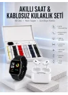 Mey İthalat® 7 Kordonlu Akıllı Saat Ve Yeni Nesil Kulaklık Dokunmatik Ekran Android ve İOS Uyumlu