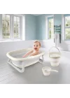Mey İthalat® 7273 KATLANABİLİR ÜÇLÜ BEBEK BANYO SETİ STONE GRİ