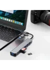 Mey İthalat®  8 in 1 Usb Çevirici Notebook Macbook Type-C Uyumlu Görüntü Aktarıcı Hub