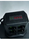Mey İthalat® 8li Dikey Çoklu Priz 4 USB 2 Type-C Akım Korumalı Anahtarlı Priz