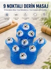 Mey İthalat® 9 Bilyeli El Şeklinde Omuz Bacak Masaj Aleti Masaj Eldiveni Giyilebilir Plastik Vücut Sıkılaştırıcı
