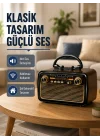 Mey İthalat® Ahşap Dokulu Bluetooth Müzik Kutusu – Vintage LED Tasarımıyla Modern Ses Deneyimi