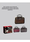 Mey İthalat® Ahşap Dokulu Bluetooth Müzik Kutusu – Vintage LED Tasarımıyla Modern Ses Deneyimi