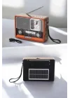 Mey İthalat® Ahşap Görünümlü Retro Bluetooth Radyo USB,AUX Ve SD Kart Girişli