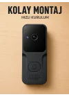 Mey İthalat® Akıllı Görüntülü Kapı Zili HD Kamera, Hareket Bildirimi ve Kablosuz Kurulum
