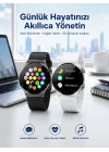Mey İthalat® Akıllı Saat Amoled Ekran Bluetooth Bağlantılı Sesli Görüşme Nabız Ölçer