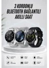 Mey İthalat® Akıllı Saat Amoled Ekran Bluetooth Bağlantılı Sesli Görüşme Nabız Ölçer