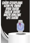 Mey İthalat® Akıllı Saat Gümüş Kasa Bluetooth Kulaklık Hediyeli Çok Fonksiyonlu İkili Set
