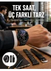 Mey İthalat® Akıllı Saat Yeni Nesil Üç Kordonlu Nabız Ölçer Çağrı Cevaplama Yeni Nesil