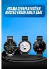 Mey İthalat® Amoled Ekran 3 Kordonlu Akıllı Saat 5.0 Bluetooth Bağlantılı Android ve İOS Uyumlu