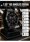 Mey İthalat® Amoled Ekran 3 Kordonlu Akıllı Saat 5.0 Bluetooth Bağlantılı Android ve İOS Uyumlu