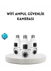 Mey İthalat® Ampul Tipi WiFi Kamera 2MP Lensli Full HD Görüntü ve Akıllı Hareket Algılama