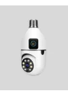 Mey İthalat® Ampul Tipi WiFi Kamera 2MP Lensli Full HD Görüntü ve Akıllı Hareket Algılama