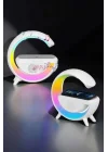 Mey İthalat® Android Uyumlu Akıllı Bluetooth Hoparlör Kablosuz Şarj Cihazı Standı