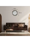 Mey İthalat® Antik Stil Eskitme 40 Cm Metal Duvar Saati
